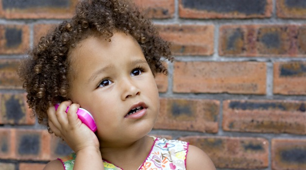 child on phone