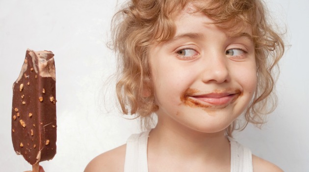 child with ice cream
