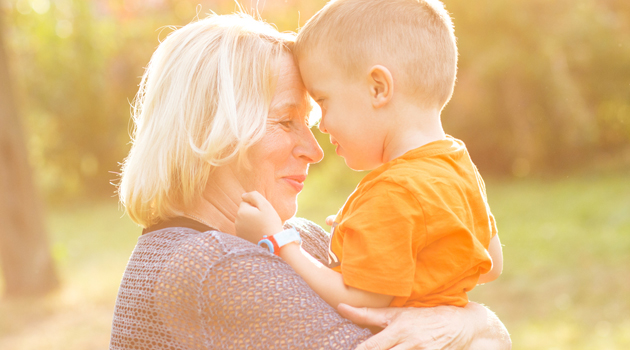 grandmother and grandson