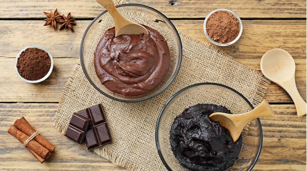 Selection of chocolate beauty products
